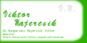 viktor majercsik business card